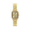 Stainless steel gold | Gold dial and white zirconia
