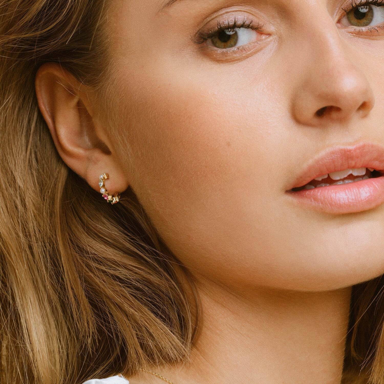 18K gold plated | Multicoloured and freshwater pearl